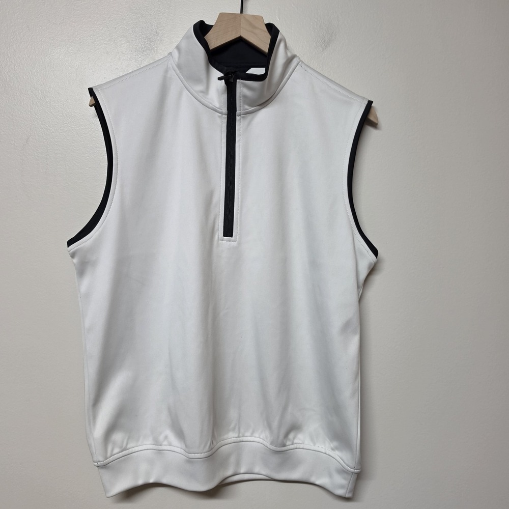 Zero Restriction Tour Series Vest Mens Small White Quarter Zip Golf Layering